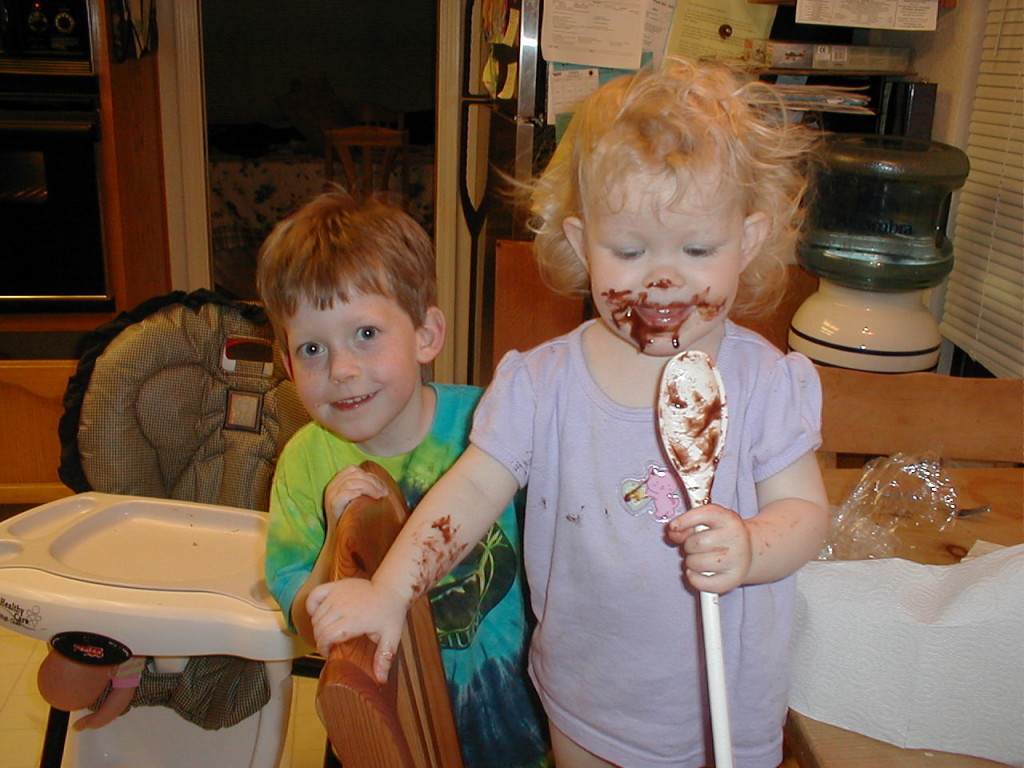 Claire and Aidan in our early homeschooling days.