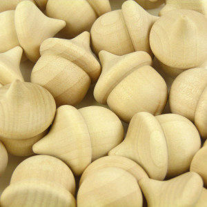 wooden acorns
